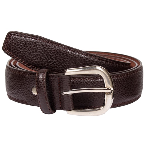 Harry Leather Stitch Detail Belt Brown