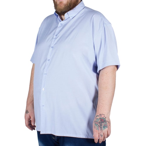 Fitzgerald Spain Short Sleeve Striped Shirt Blue