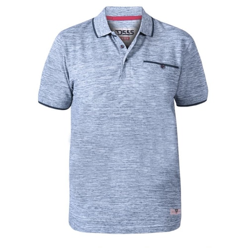 D555 Isaac Reno Pique Polo Shirt Blue