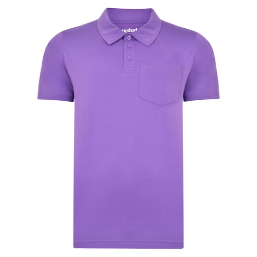 Bigdude Jersey Polo Shirt With Pocket Purple Tall