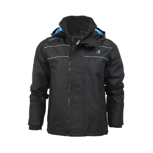 Kangol Black Sprawl Ripstop Fleece Lined Coat