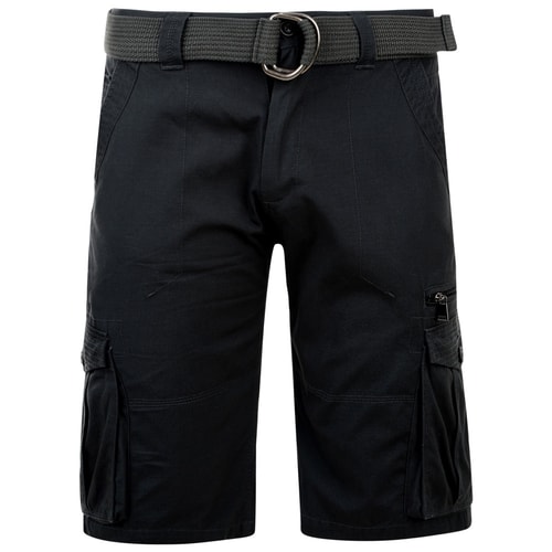 KAM Authentic Cargo Shorts with Belt Black