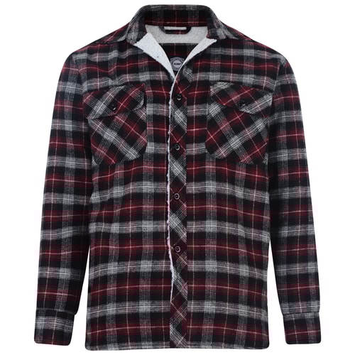KAM Flannel Sherpa Lined Shirt