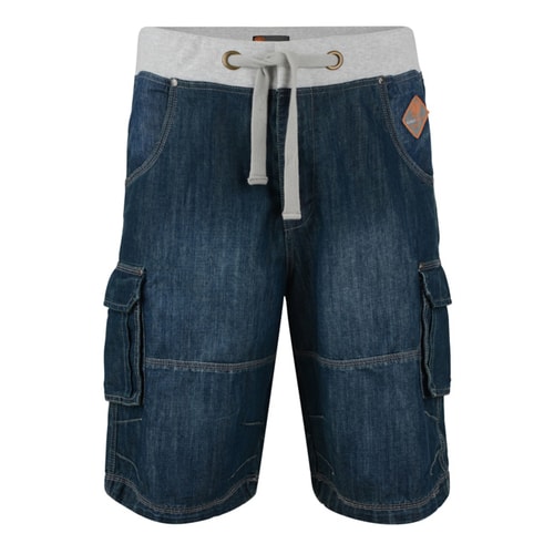 KAM Indigo Cargo Denim Shorts