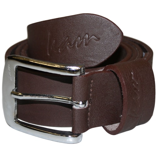 KAM Plain Leather Jeans Belt Brown