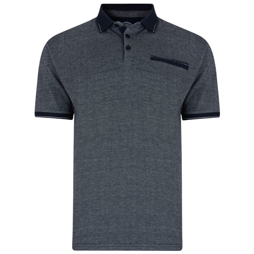 KAM Birdseye Polo Shirt Navy