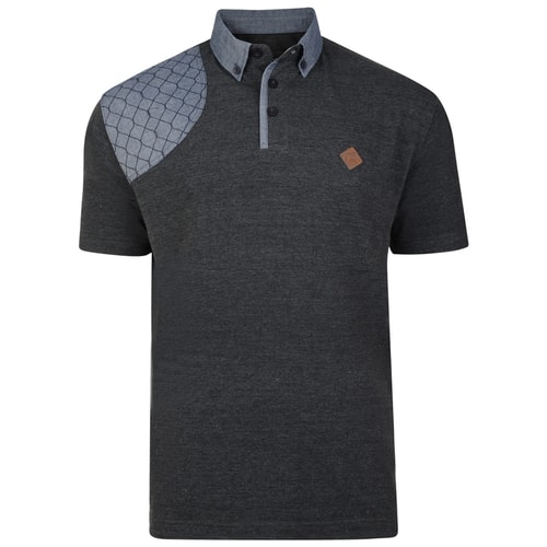 KAM Honeycomb Panel Polo Shirt