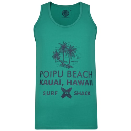 KAM Hawaii Print Vest Shamrock