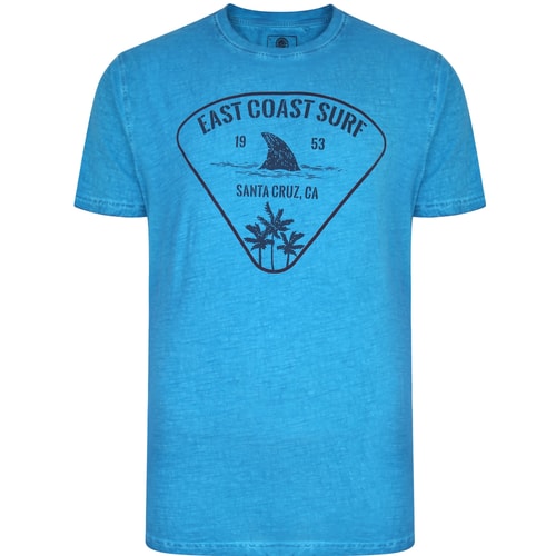 KAM East Coast Acid Wash T-Shirt Turk Blue