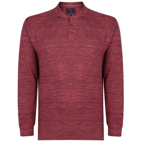 KAM Injected Slub Grandad Neck Top Cordovan