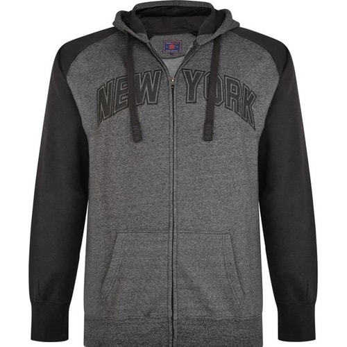 KAM New York Marl Hoody Black/Charcoal