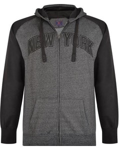KAM New York Marl Hoody Black/Charcoal