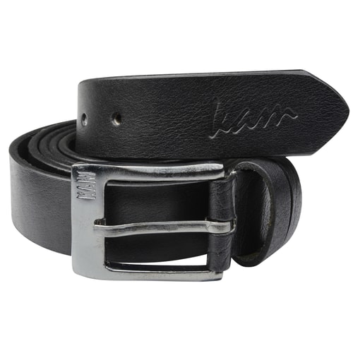 KAM Leather Jeans Belt Black