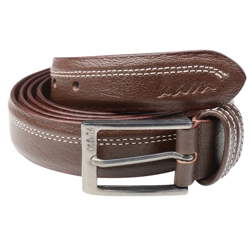 KAM Leather Trouser Belt Brown