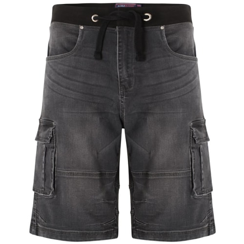 KAM Dito Denim Shorts Charcoal