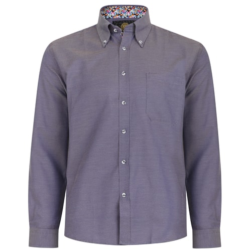 KAM Dobby Weave Shirt Insignia Blue