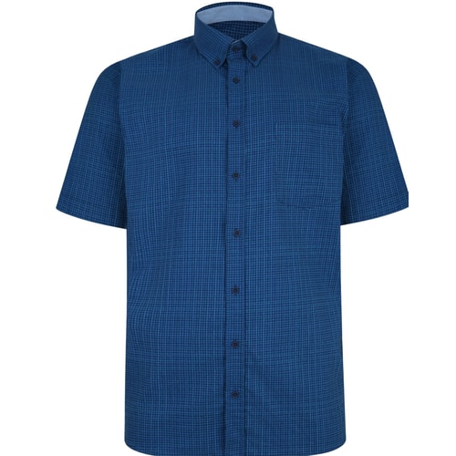 KAM Premium Check Shirt Denim