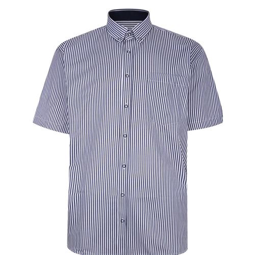 KAM Premium Stripe Shirt Navy