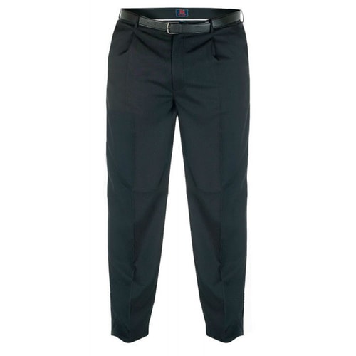 Duke Black Side Adjustable Waist Trouser With Belt