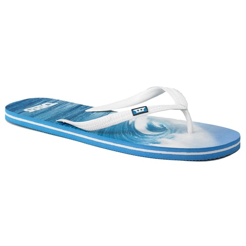 D555 Wave Print Flip Flop Blue