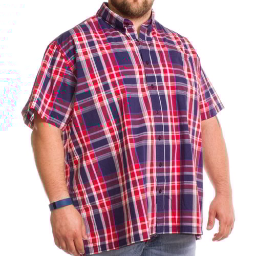 Brooklyn Navy/Red Madras Check Shirt