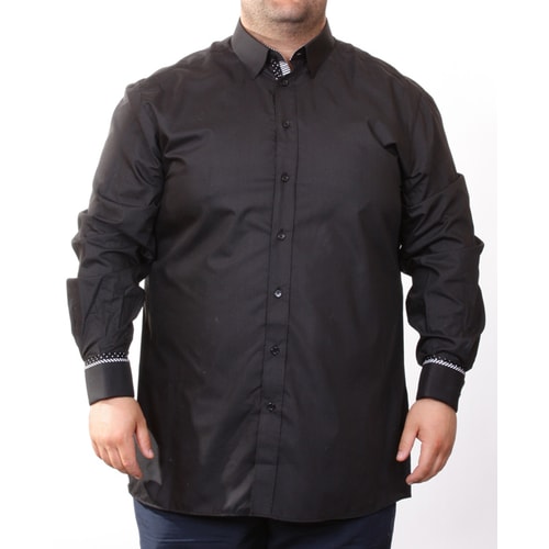 Life & Limb Black Double Cuff Contrast Shirt