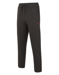 Bigdude Open Hem Loop Back Joggers Charcoal