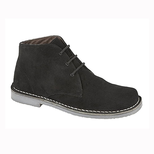 Roamers Black Suede Desert Boot