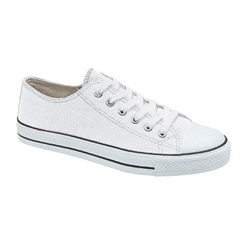 Canvas Leisure Trainers White
