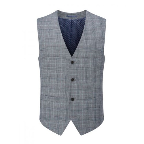 Skopes Bracali Check Waistcoat Grey/Teal