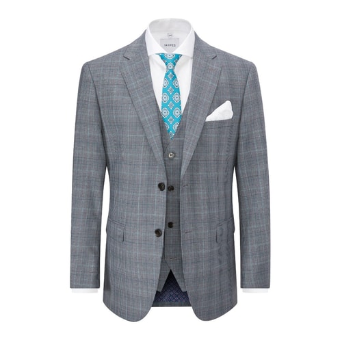 Skopes Bracali Check Jacket Grey/Teal