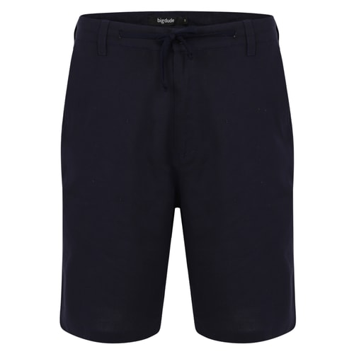 Bigdude Linen Shorts Navy