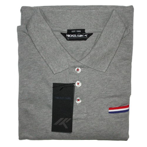 Nickelson Grey Marl Polo Shirt