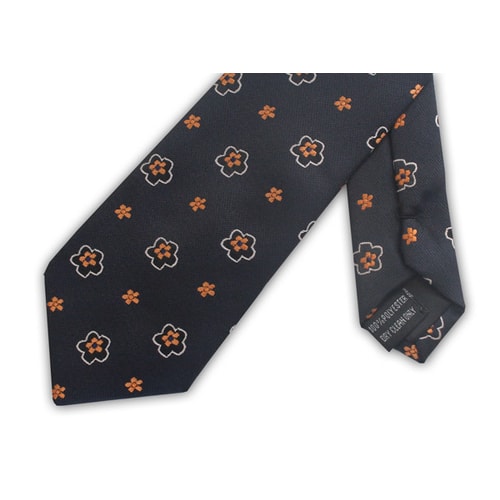 Knightsbridge Extra Long Floral Tie Orange