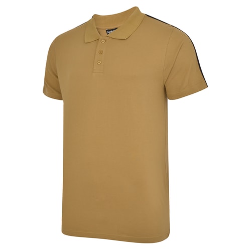 Bigdude Overarm Stripe Polo Shirt Khaki