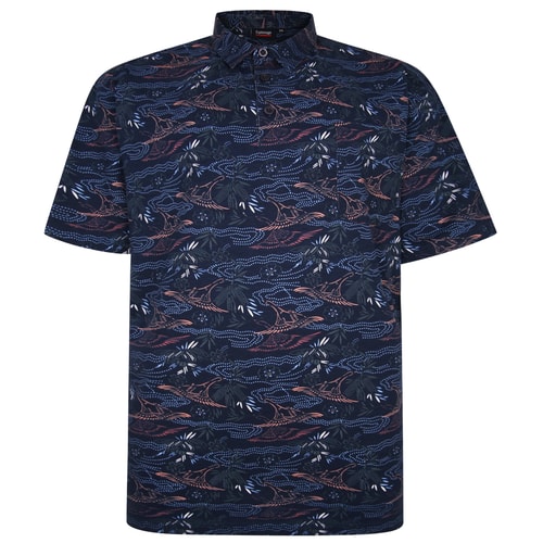 Espionage Floral Polo Shirt Navy