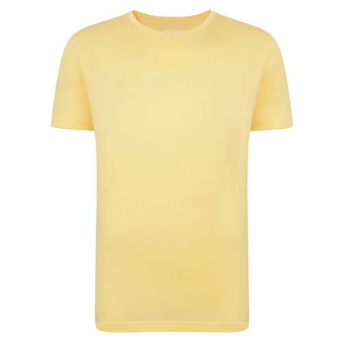 Bigdude Plain Crew Neck T-Shirt Yellow