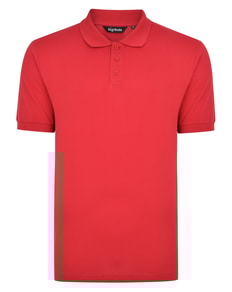 Bigdude Plain Polo Shirt Red Space Cherry Tall