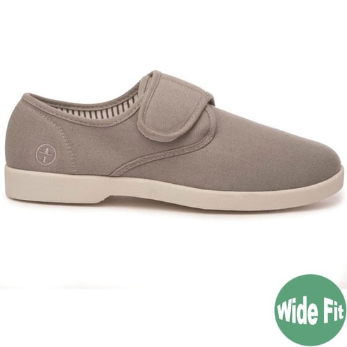 Dr Keller Rob Grey Wide Fit Canvas Shoe
