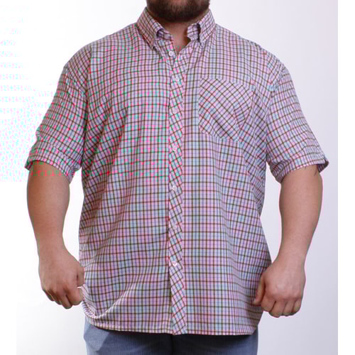 Espionage Red & Green Gingham Shirt