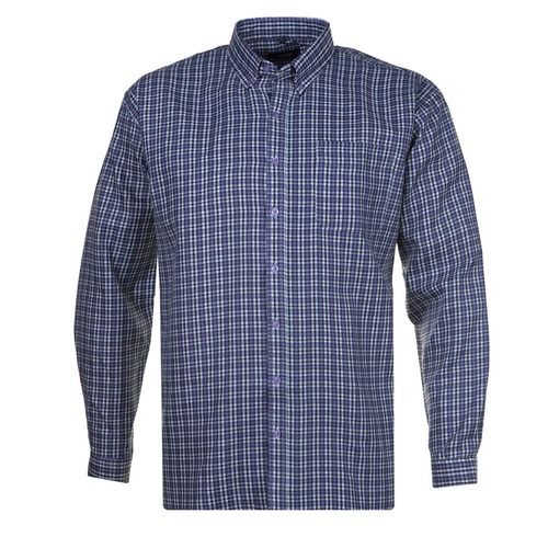 Espionage Double Fabric Check Long Sleeve Shirt Lilac/Green