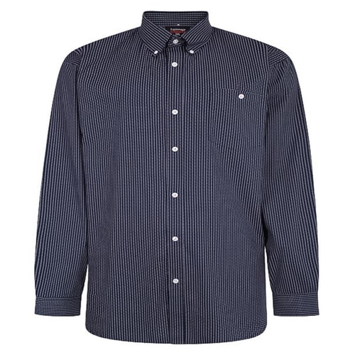 Espionage Geometric Print Shirt Navy