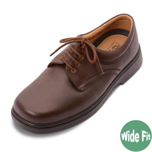 DB Shoes Shannon Wide Fit Brown Leather Shoe
