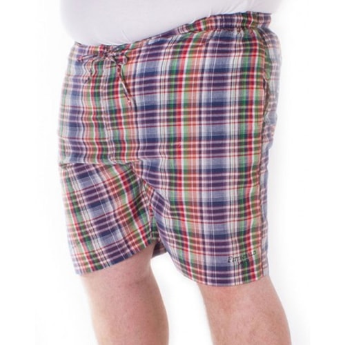 Fitzgerald Loungewear check shorts Navy Blue