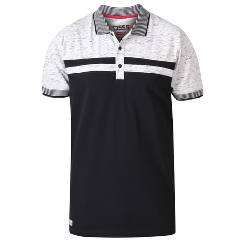 D555 Spider Cut And Sew Jersey Polo Shirt Black