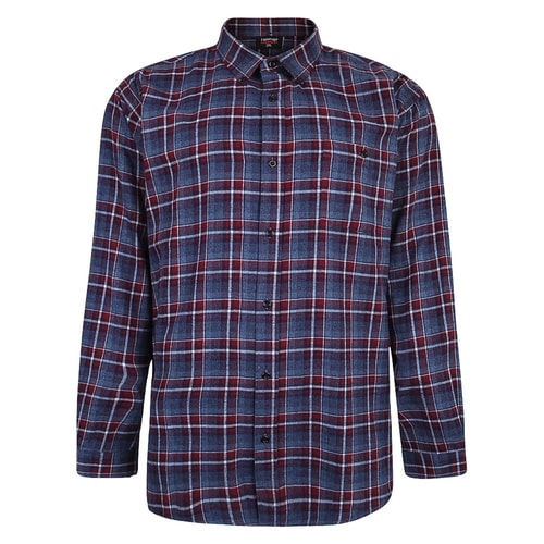Espionage Brush Check Shirt Blue/Wine