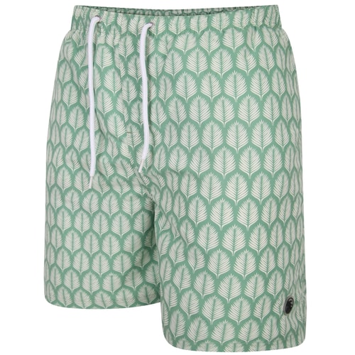 Espionage Fern Print Swim Shorts Green