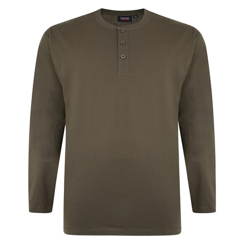 Espionage Long Sleeve Grandad T-Shirt Olive