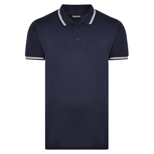Bigdude Tipped Polo Shirt Navy