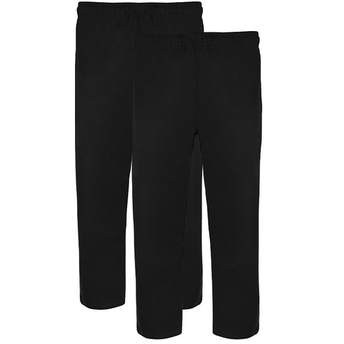 Bigdude Twin Pack Classic Pyjama Trousers Black